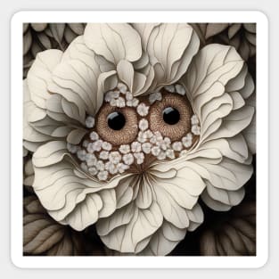 [AI Art] Eye Of Hydrangea, Art Deco Style Sticker